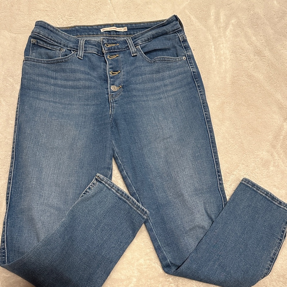 Classic Blue Straight Leg Women's Jeans